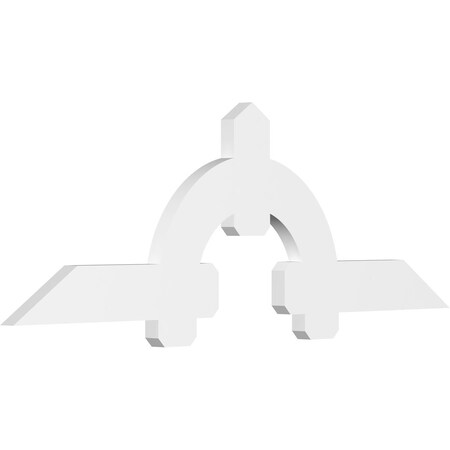 Ekena Millwork Ericson Architectural Grade PVC Gable Bracket, 72"W x 24"H x 2"D x 6"F, 8/12 Pitch GBP072X24X0206ERI00